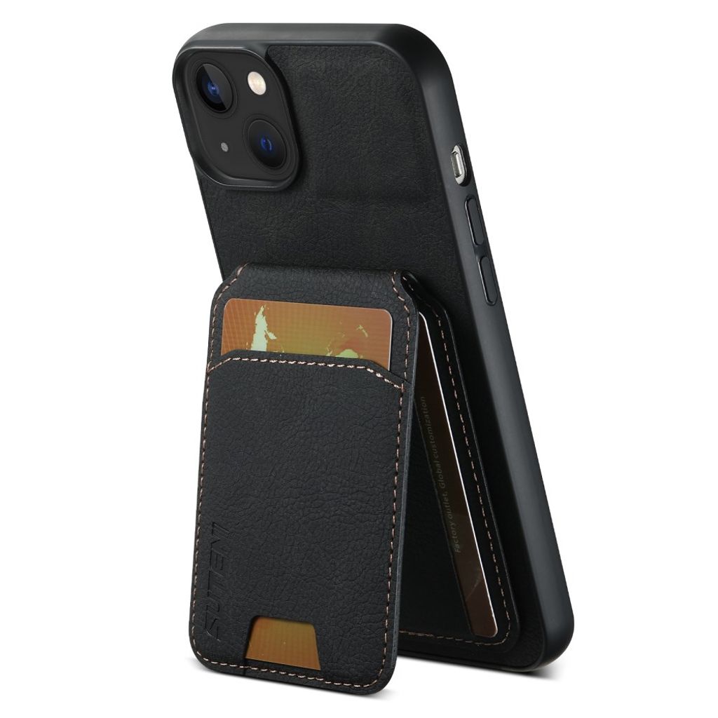 SUTENI iPhone 14 plånboksfodral Card Holder – svart