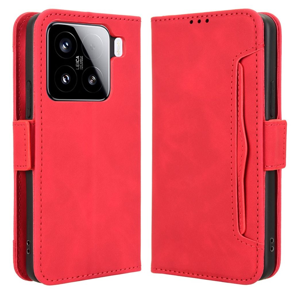 Xiaomi 15 Pro fodral with Wallet – röd