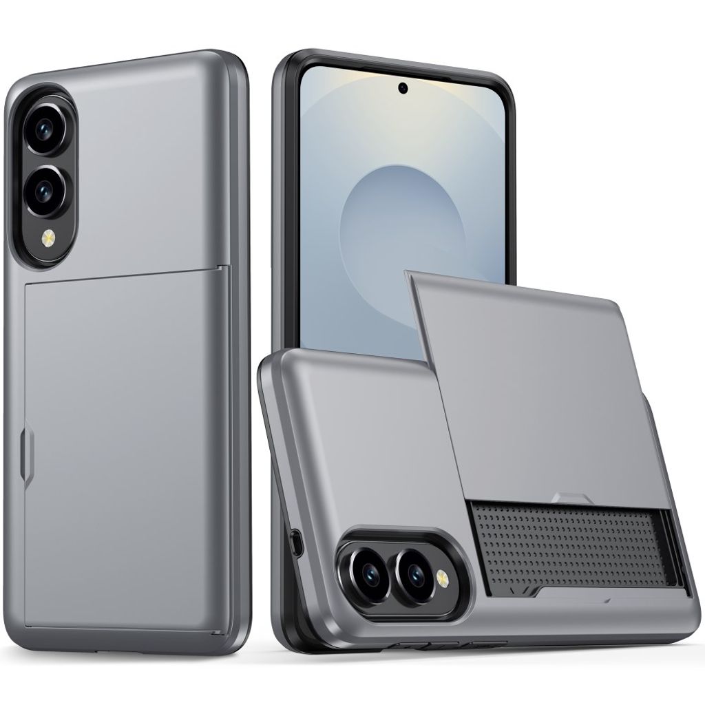 Samsung Galaxy S25 Edge skal with Card holder – grå