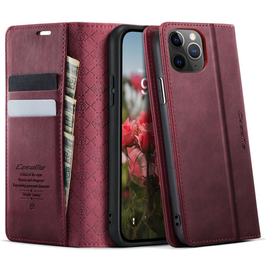 CASEME iPhone 11 Pro Max Wallet Cover RFID Blocking Stand – Red