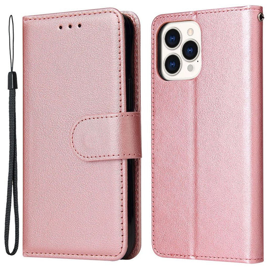 IPhone 11 Pro Max PU Leather plånboksfodral stativ - Rose guld