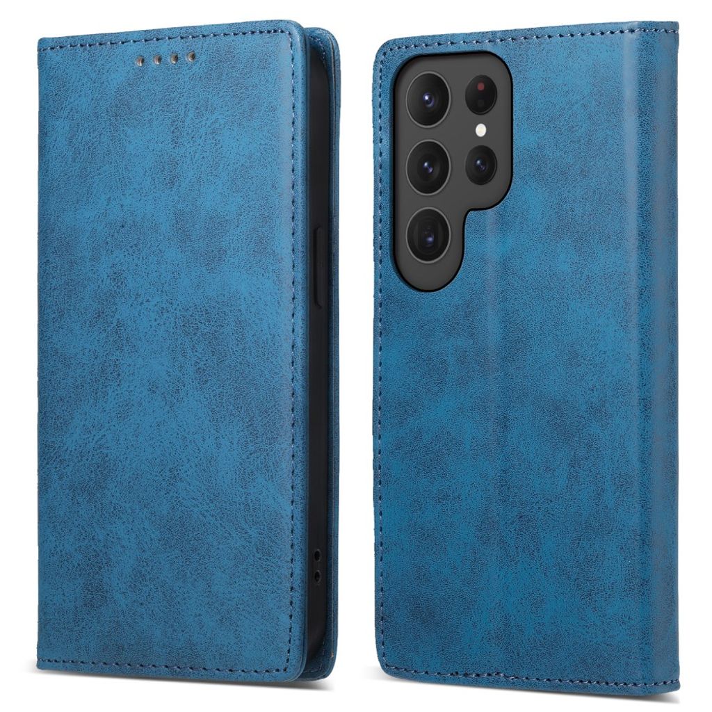 Samsung Galaxy S25 Ultra RFID Blocking plånboksfodral – blå