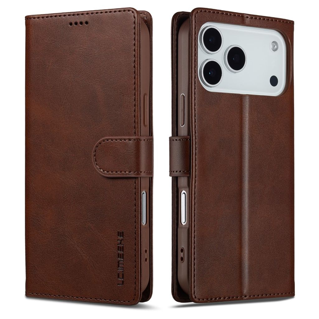 LC.IMEEKE iPhone 17 Pro Wallet Fodral with Stand - Brown