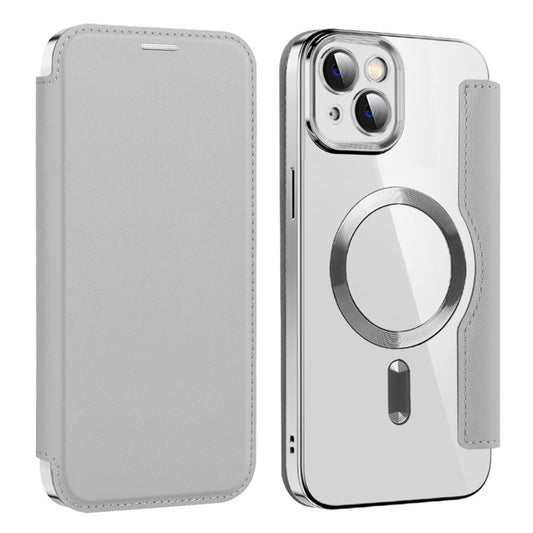 IPhone 14 Plus plånboksfodral MagSafe med RFID-skydd - silver