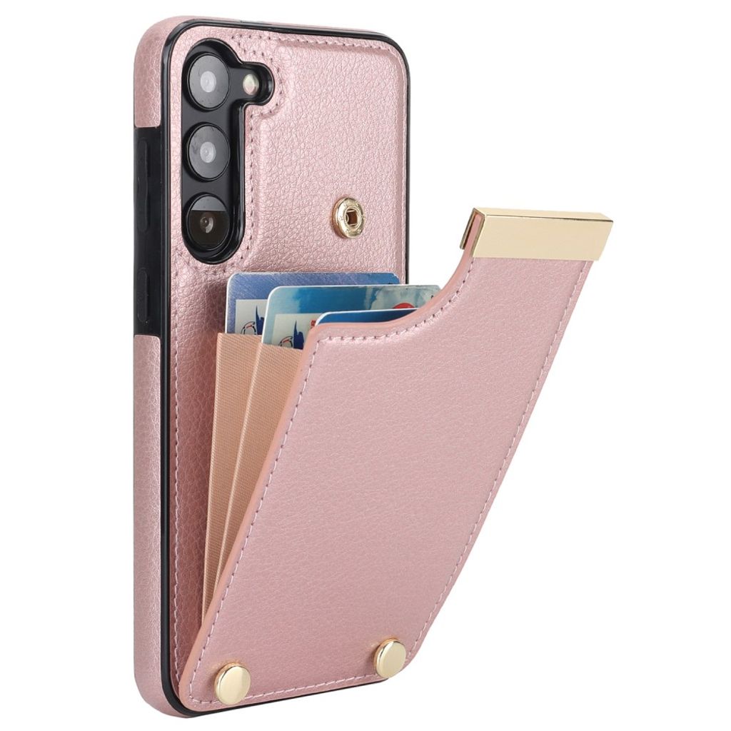 Samsung Galaxy S23 Plus Case with card holder - Rose Gold
