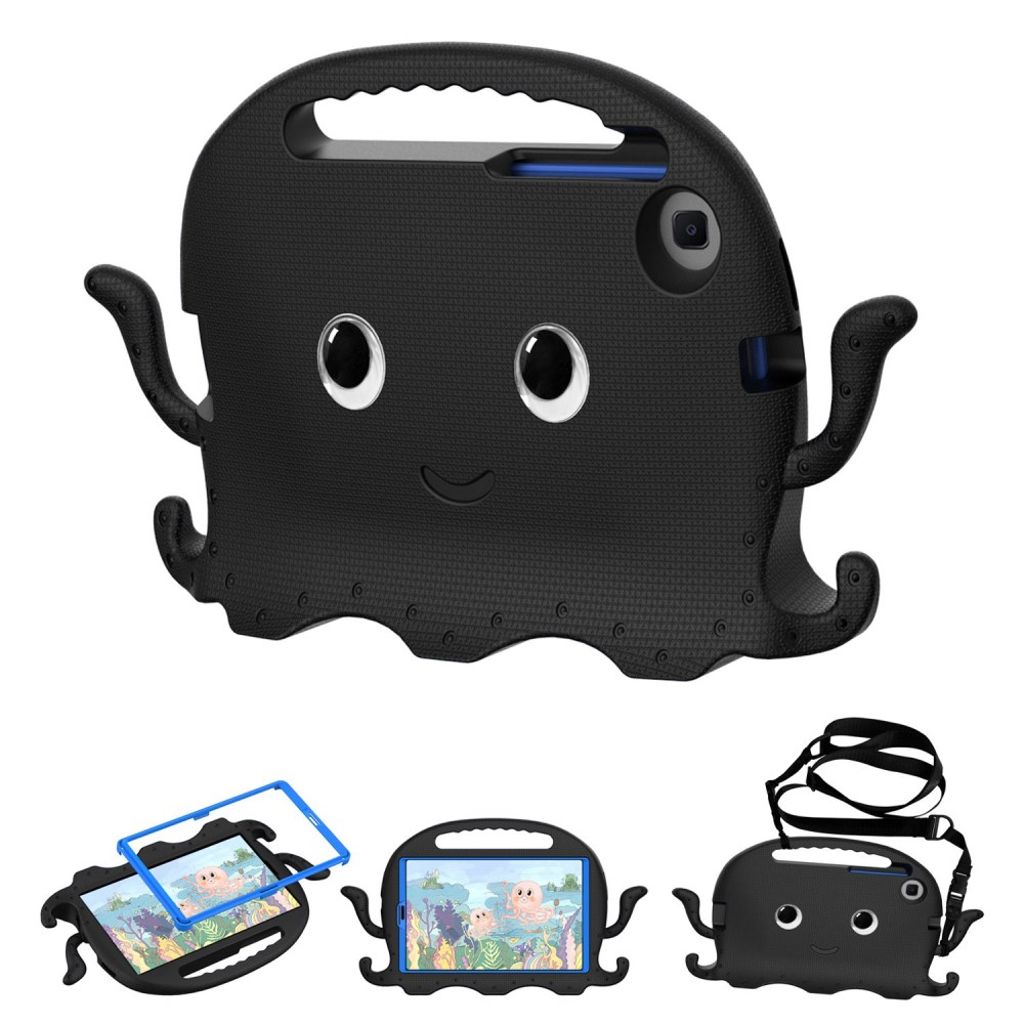 Samsung Galaxy Tab A9 / A7 Lite Case with Stand Octopus - Black