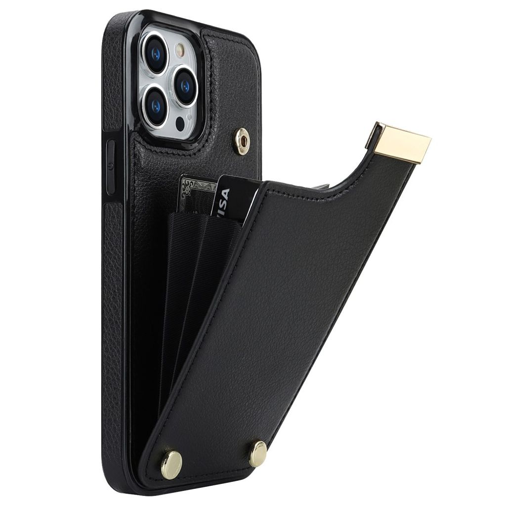 IPhone 14 Pro skal with card holder – svart