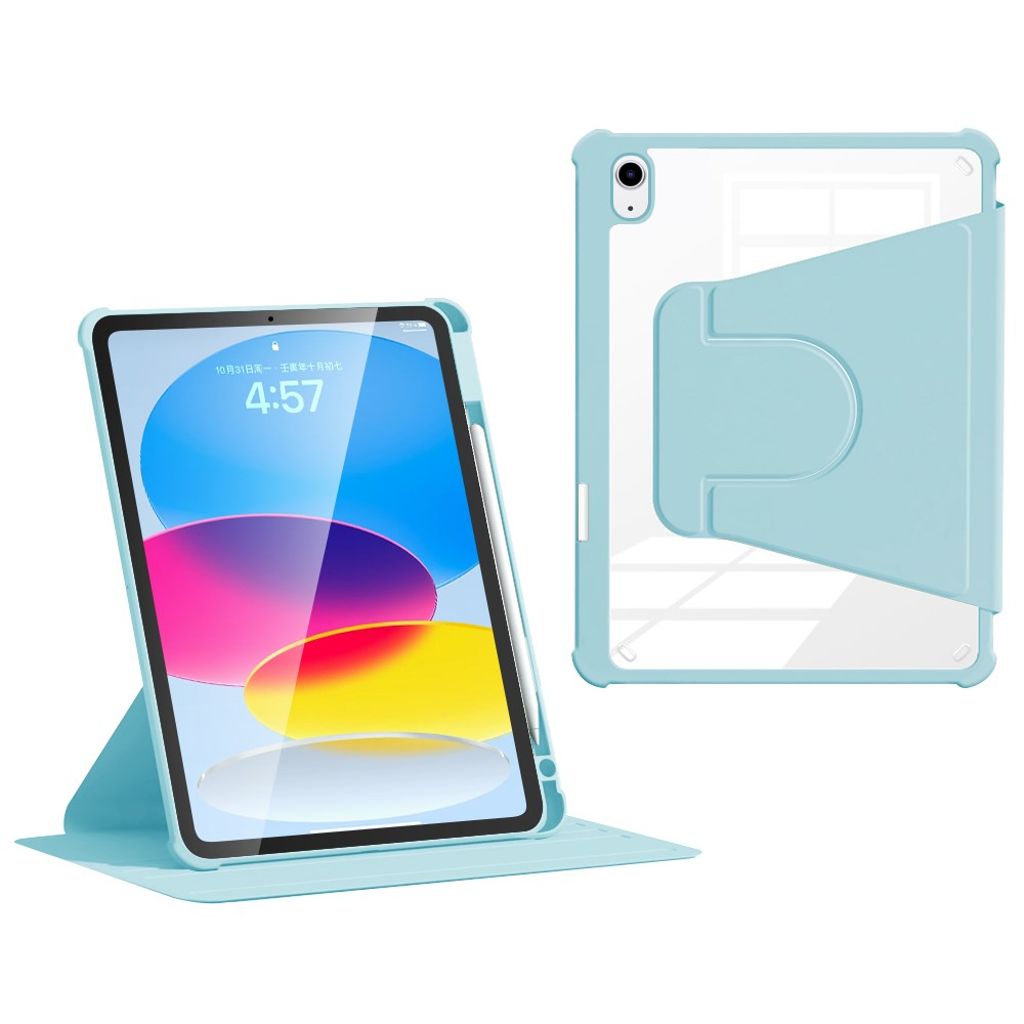 iPad 10.9" 2022 / iPad 11" 2025 Cover med roterbart stativ - Blue