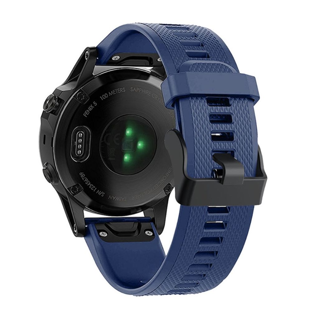 Garmin Fenix 7/6/6 Pro/Forerunner935/945 etc. Silicone Watch Band - Dark Blue