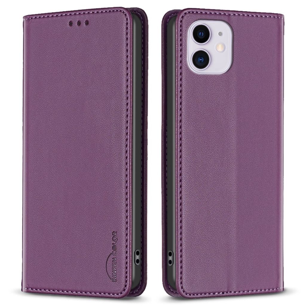 BINFEN COLOR iPhone 11 fodral med stativ - Dark lila