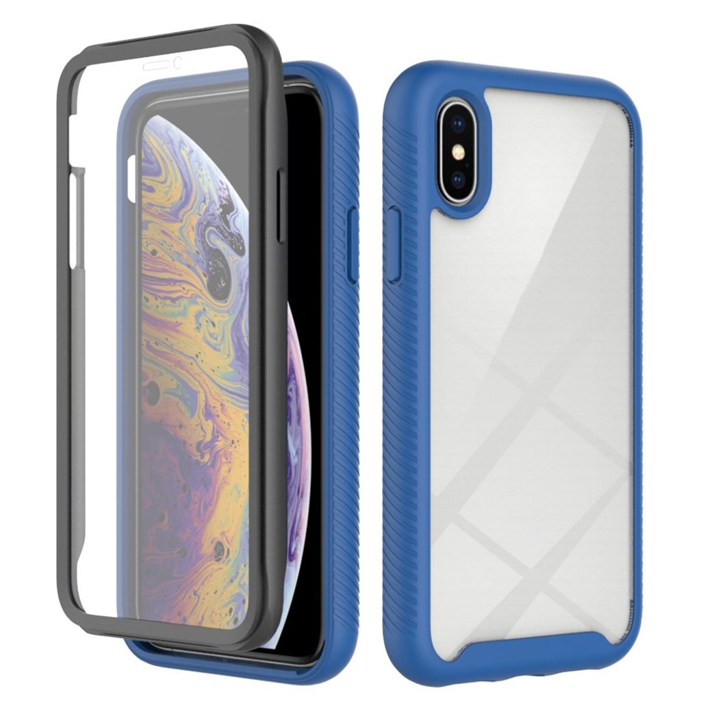 IPhone XS Max skal Anti-Drop with skärmskydd – Dark blå / svart
