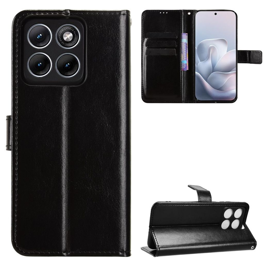Motorola Edge 70 Fusion Plus/Edge 70 Fusion plånboksfodral – svart