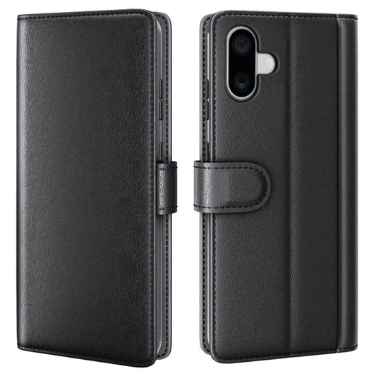 iPhone 16 Plus Case in genuine leather - Black