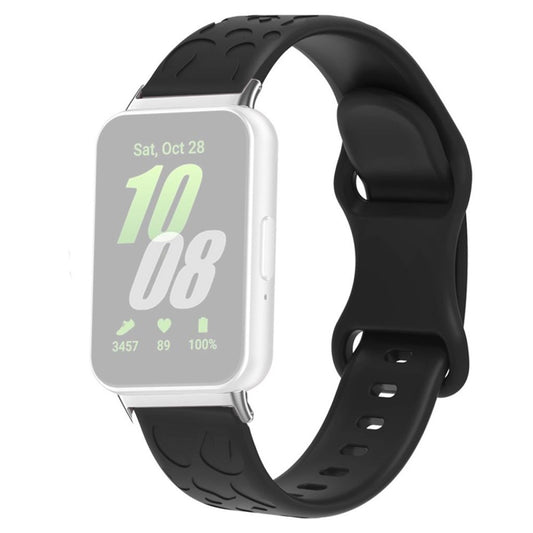 Samsung Galaxy Fit Watch Strap Leopard Silicone – Black