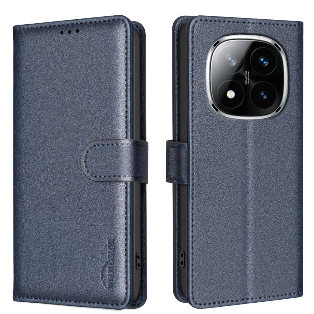 BINFEN COLOR Xiaomi Redmi Note 14 Pro / Pro+ 5G plånboksfodral – blå
