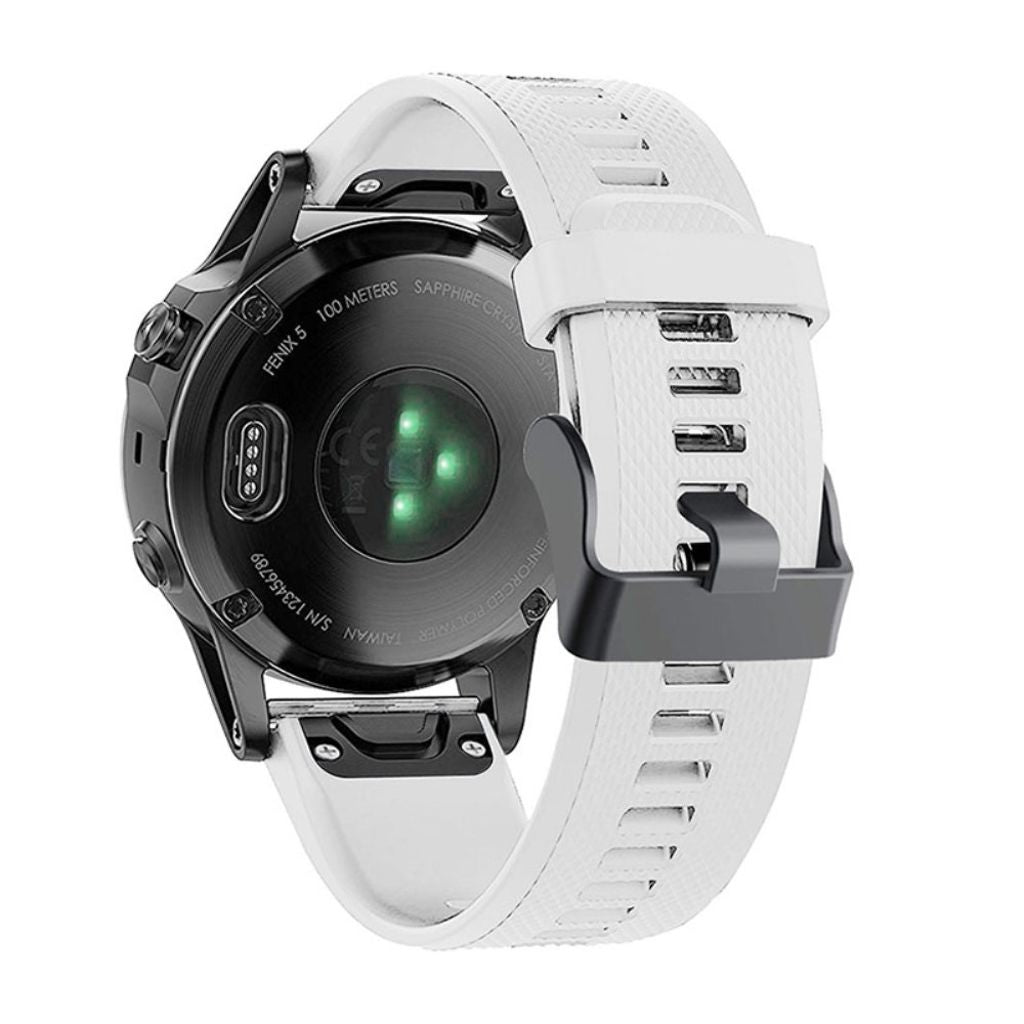 Garmin Fenix 7/6/6 Pro/Forerunner935/945 etc. Silicone Watch Band - White
