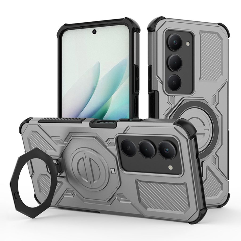 Xiaomi Redmi 15 5G skal with rotating stativ – grå