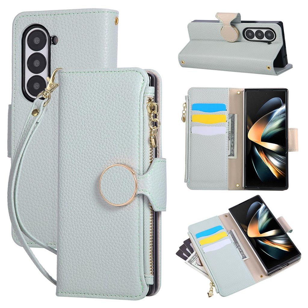 Samsung Galaxy Z Fold7 5G fodral with strap – Light grön