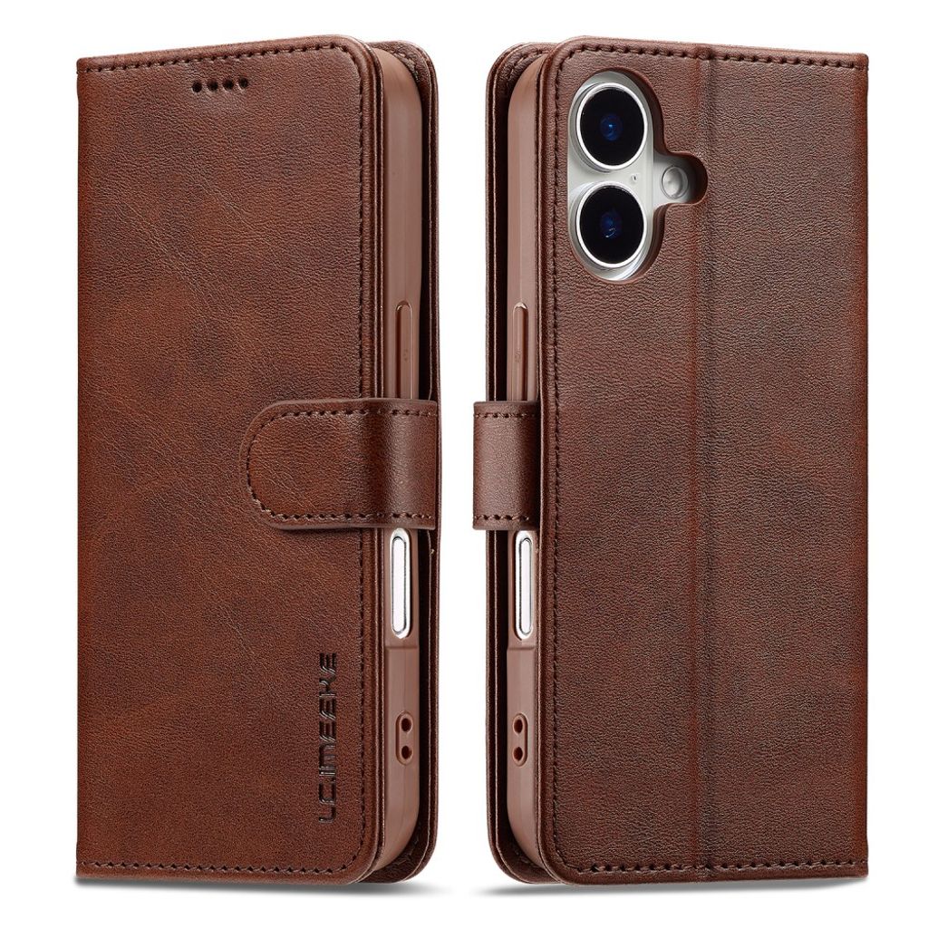 LC.IMEEKE iPhone 17 Wallet Fodral with Stand - Brown