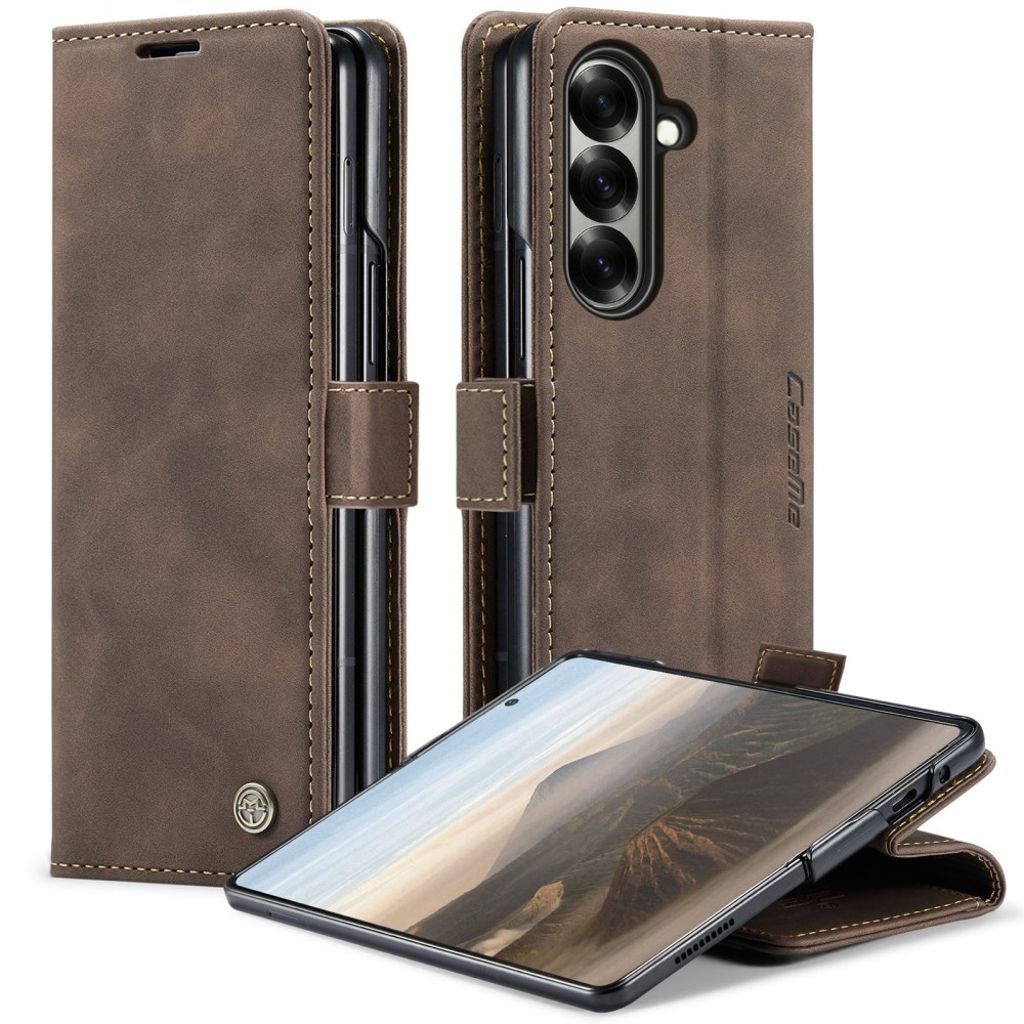 CASEME Samsung Galaxy Z Fold7 5G plånboksfodral – brun