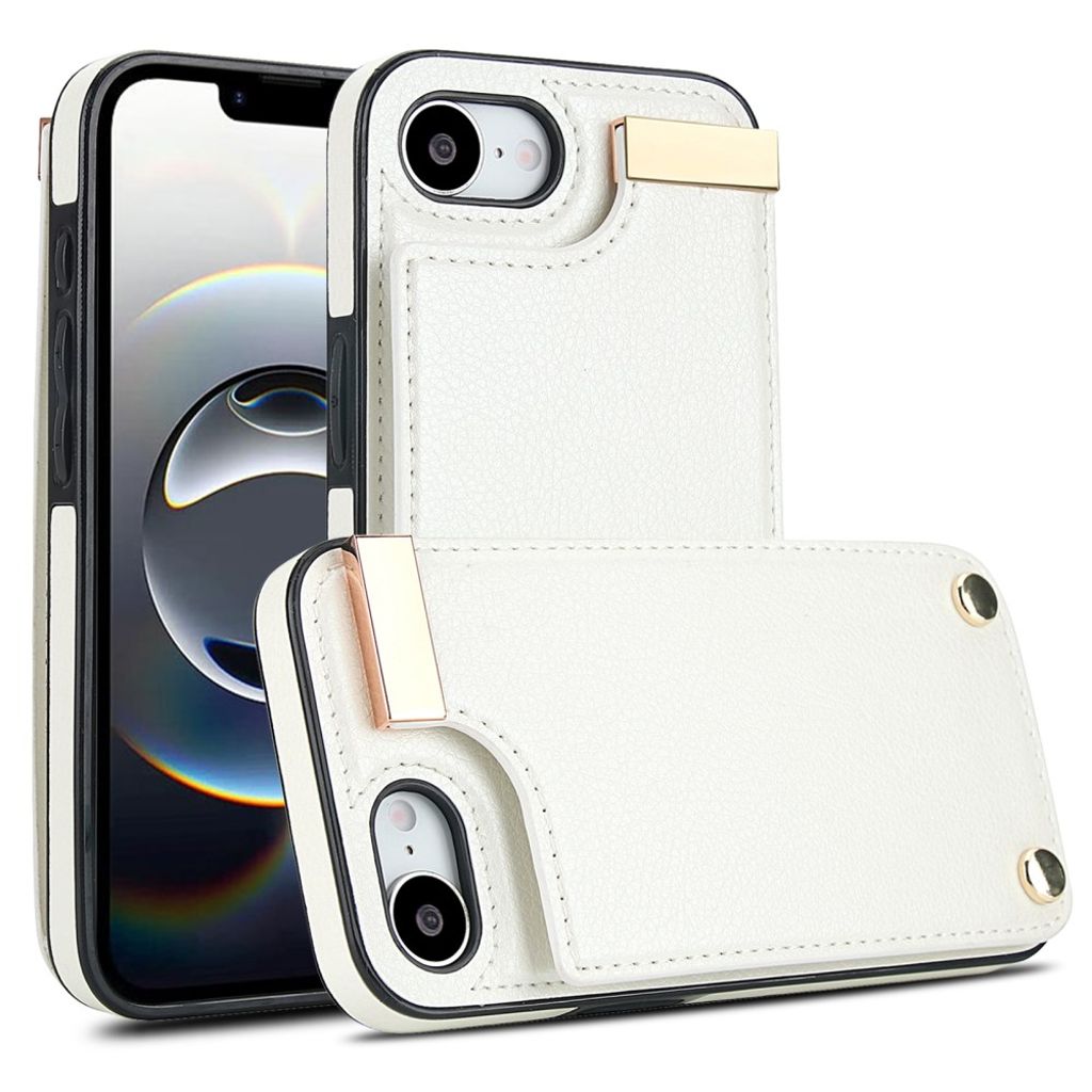 iPhone 17e/16e Skal with Card Holder - White