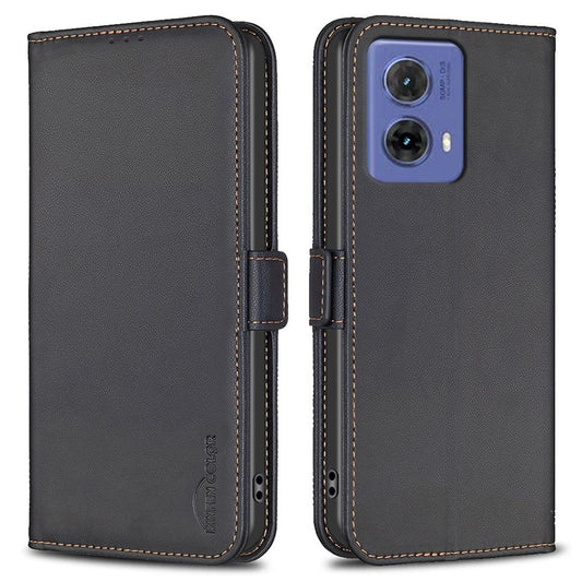 BINFEN COLOR BF31 Motorola Moto G85 5G Wallet Cover - Black