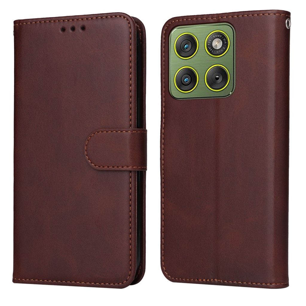 Motorola Edge 70 5G plånboksfodral PU Leather – brun