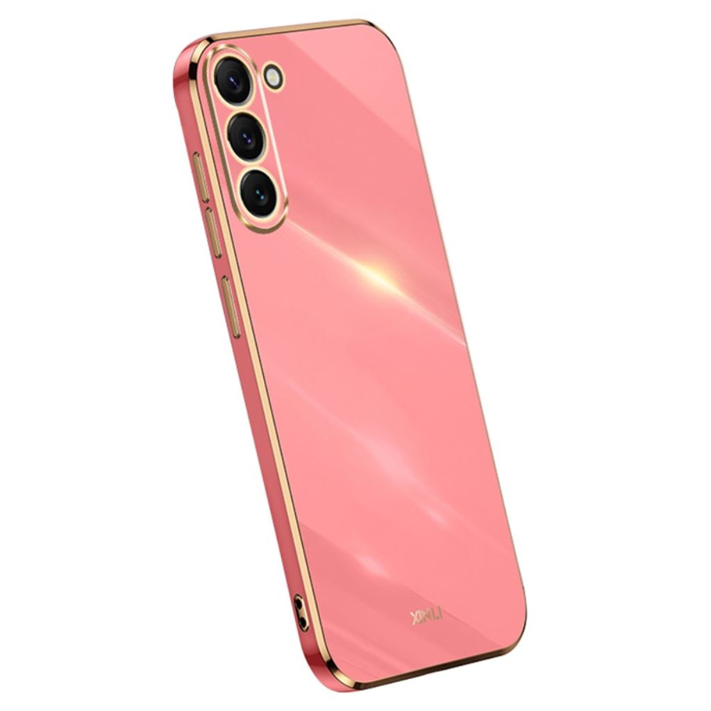 Samsung Galaxy S24 Case with gold edges - Pink