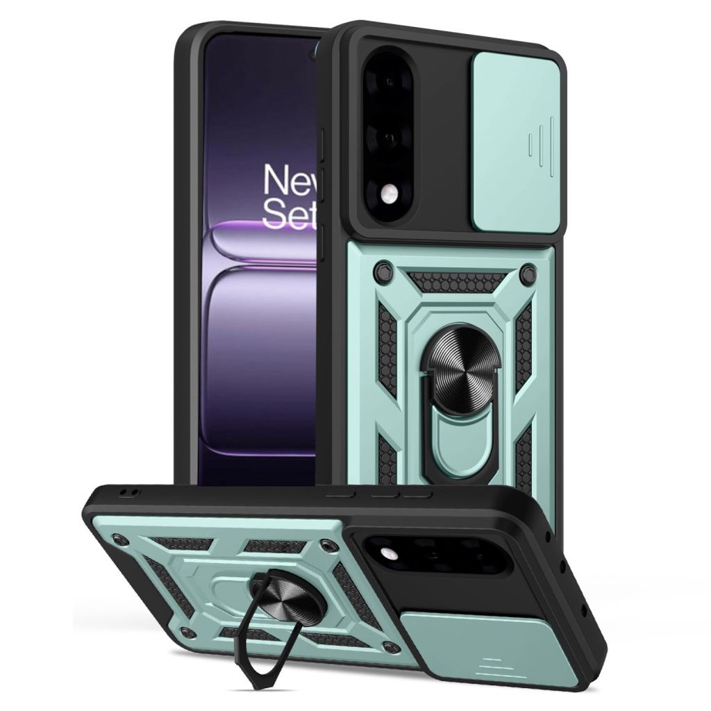 OnePlus Nord 5 5G skal with stativ – grön