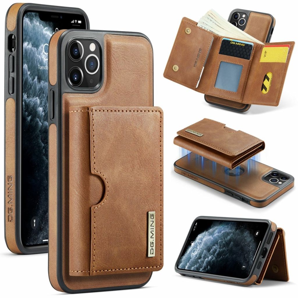 DG.MING iPhone 11 Pro skal with Wallet – brun