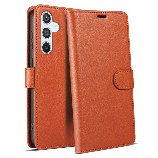 Samsung Galaxy A57 5G Wallet Cover RFID Blocking PU Leather - Brown