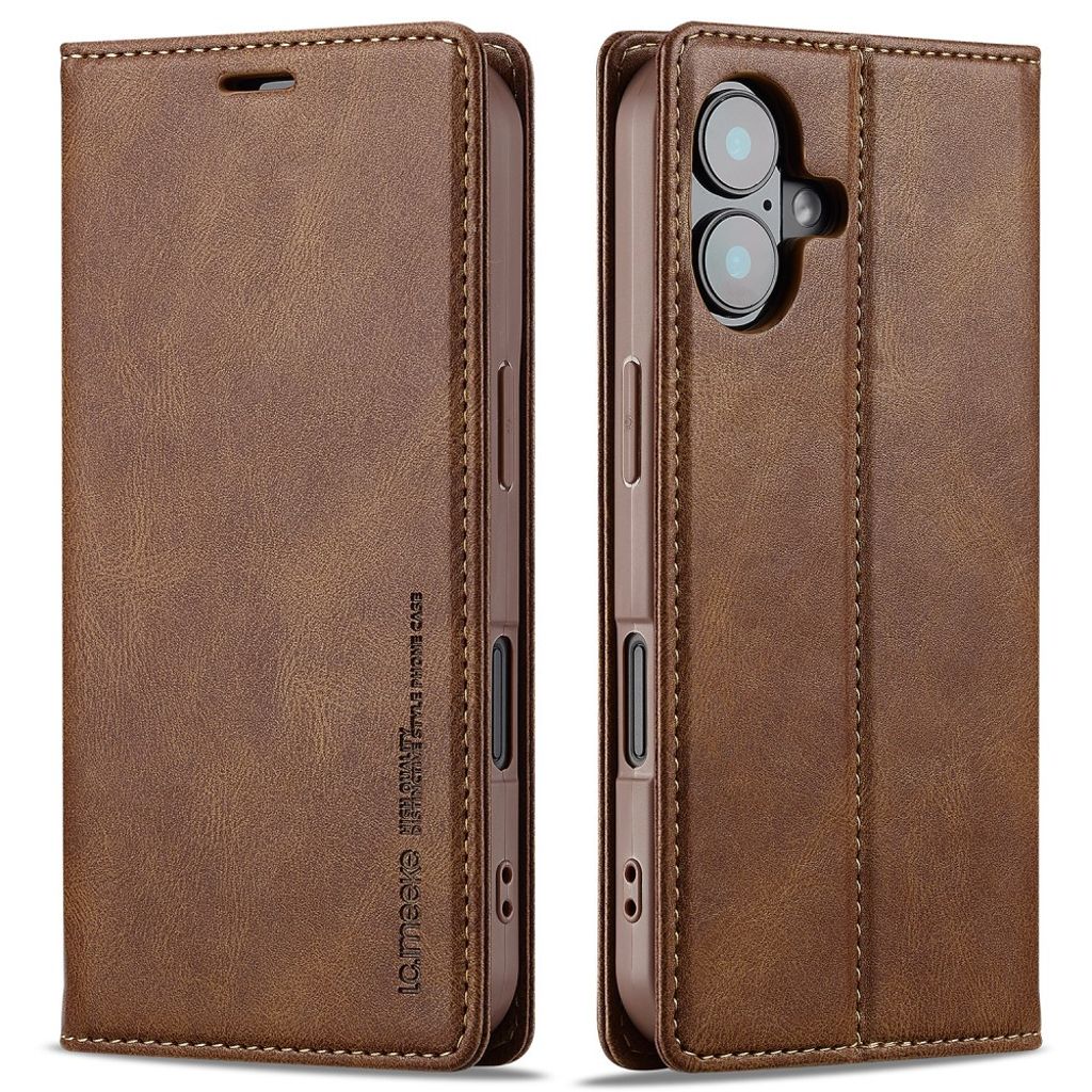 LC.IMEEKE iPhone 16 Plus Wallet Fodral - Brown