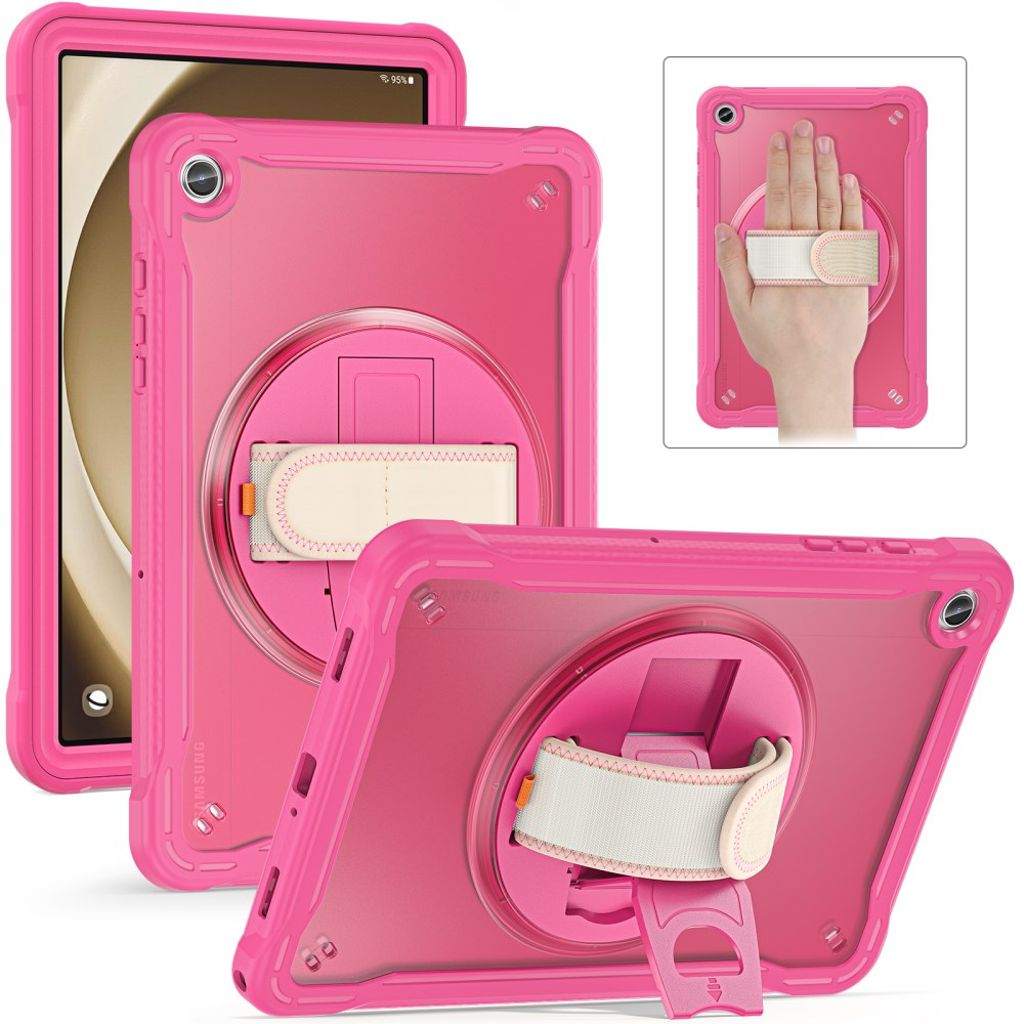 Samsung Galaxy Tab A9 Plus skal med Hand Strap - rosa