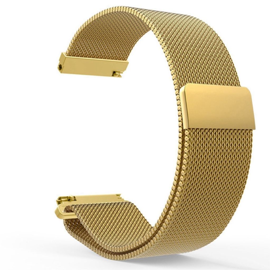 Milanese Mesh Smartwatch Watch Strap for Polar Ignite, etc - Gold