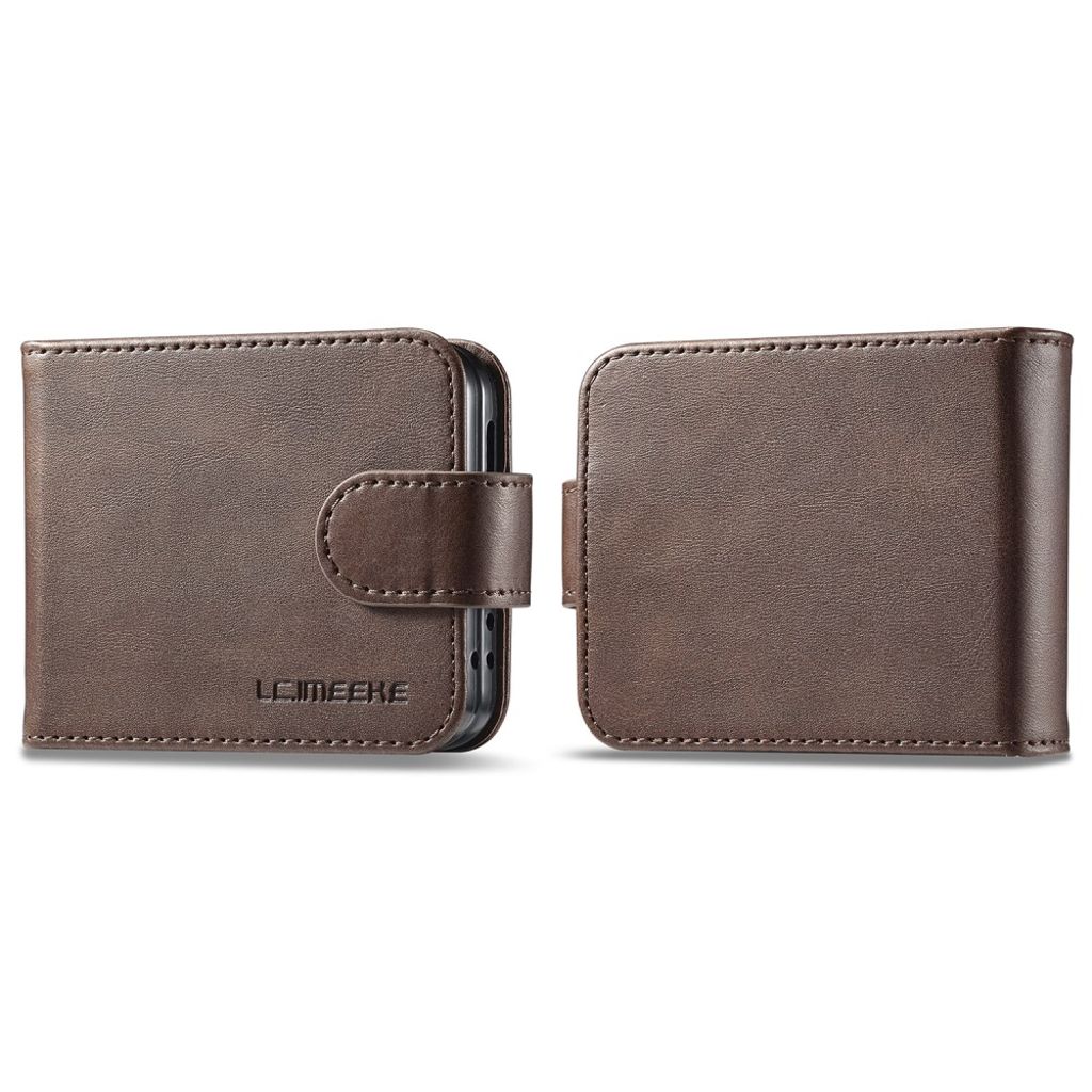 LC.IMEEKE Samsung Galaxy Flip6 / Flip 7 FE fodral with stativ – brun
