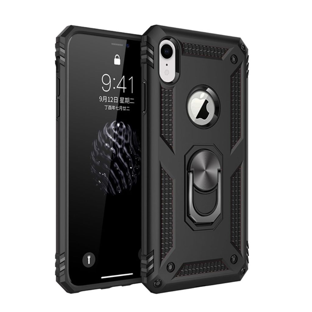 Hybrid Armor skal with stöd for iPhone XR – svart