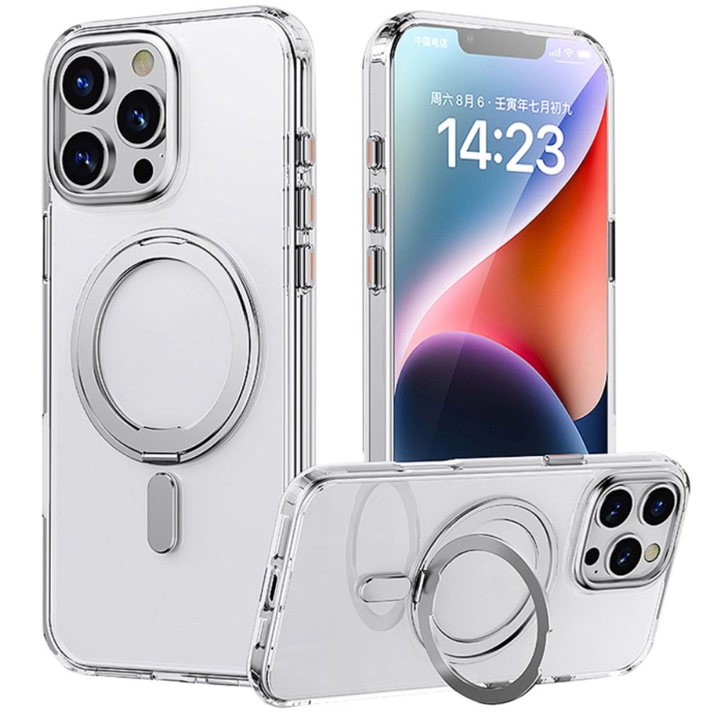 iPhone 16 Pro Case with a Stand - Transparent