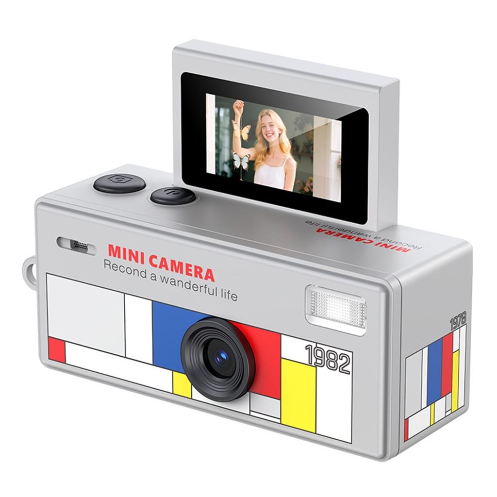 LK-030 Mini Digital Camera 720P HD with Keychain and 0.96" Display – Gray
