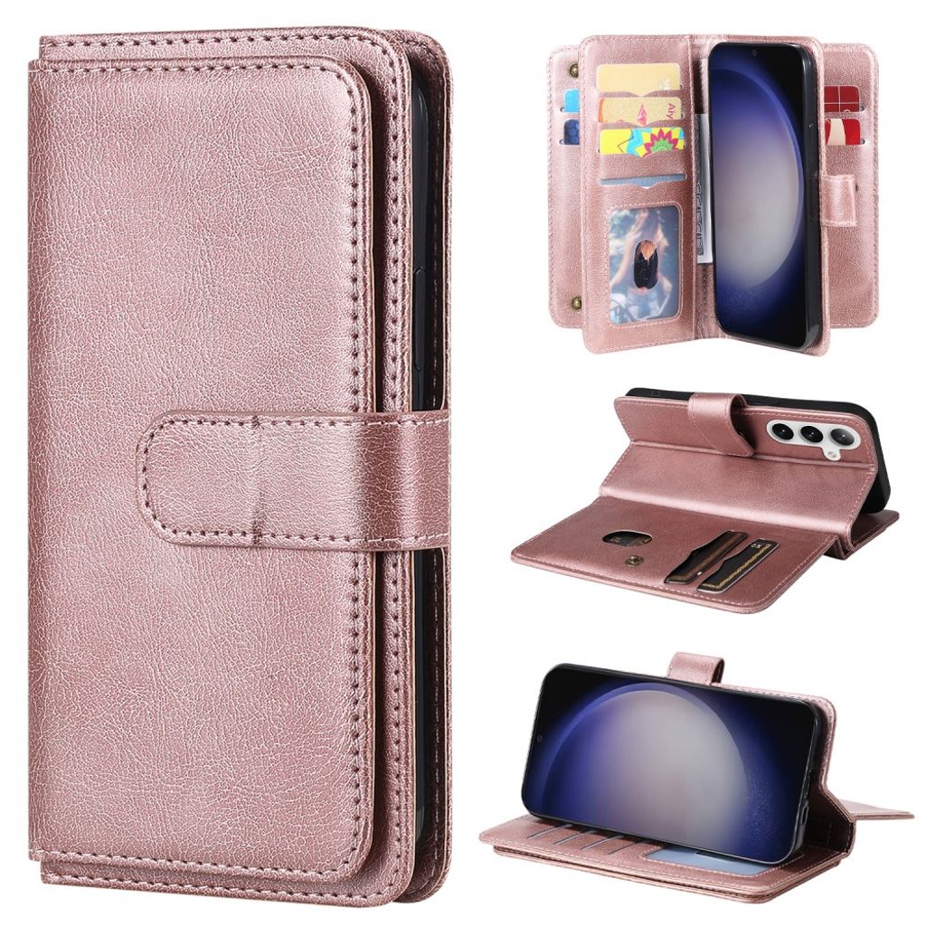 Samsung Galaxy S24 plånboksfodral with 10 kortfack – Rosa