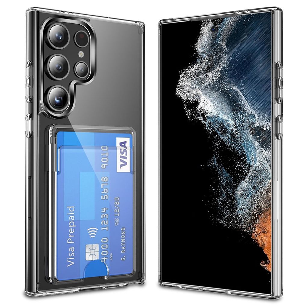 Samsung Galaxy S25 Ultra mobilskal with kortfack - Transparent