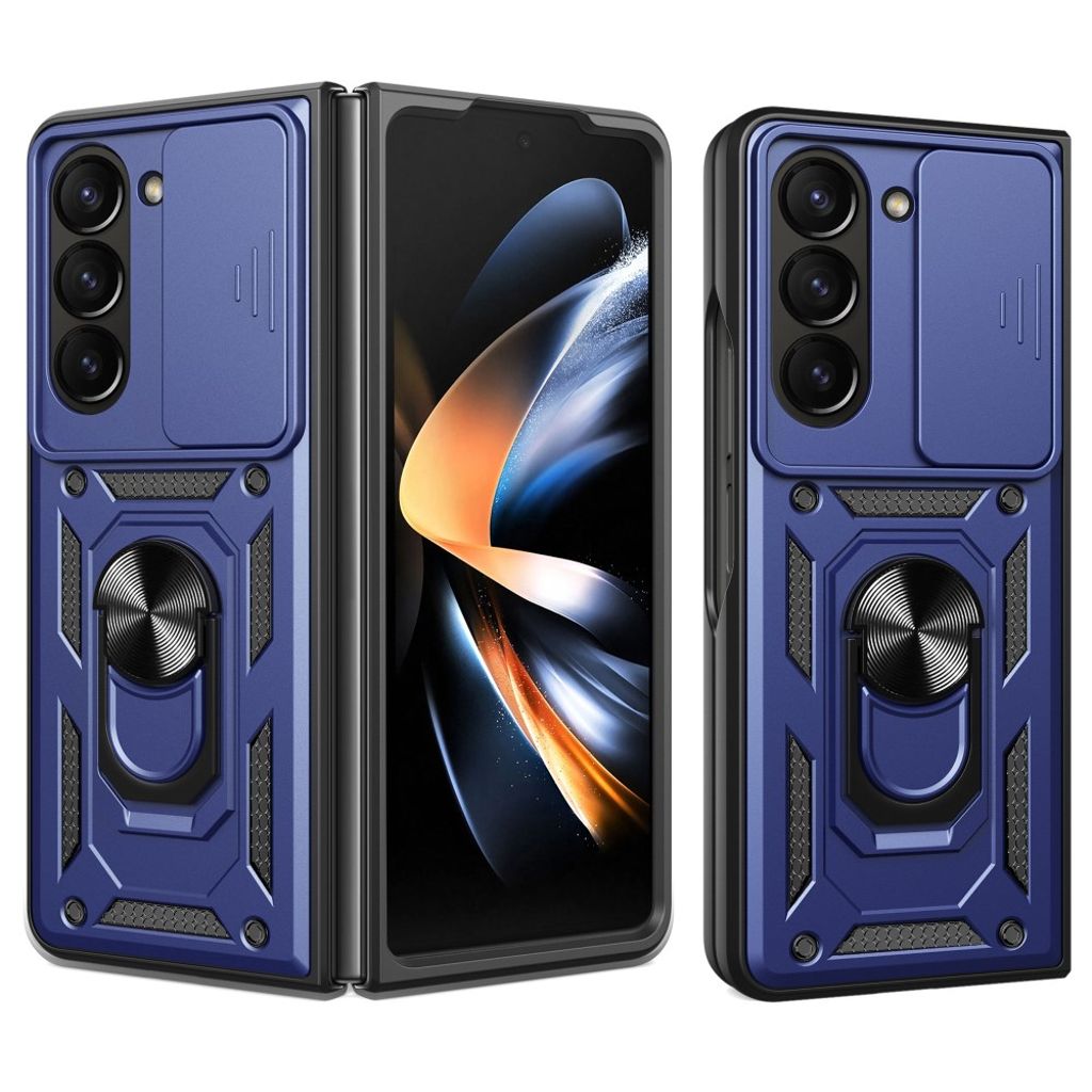Samsung Galaxy Z Fold6 5G skal with a stativ – blå