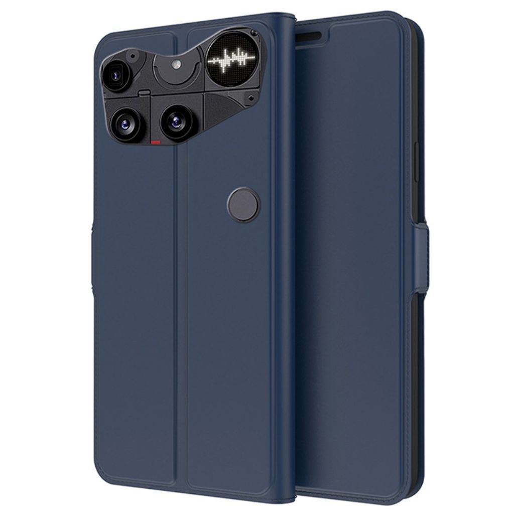 Nothing Phone (3) 5G plånboksfodral Card Holder stativ – blå