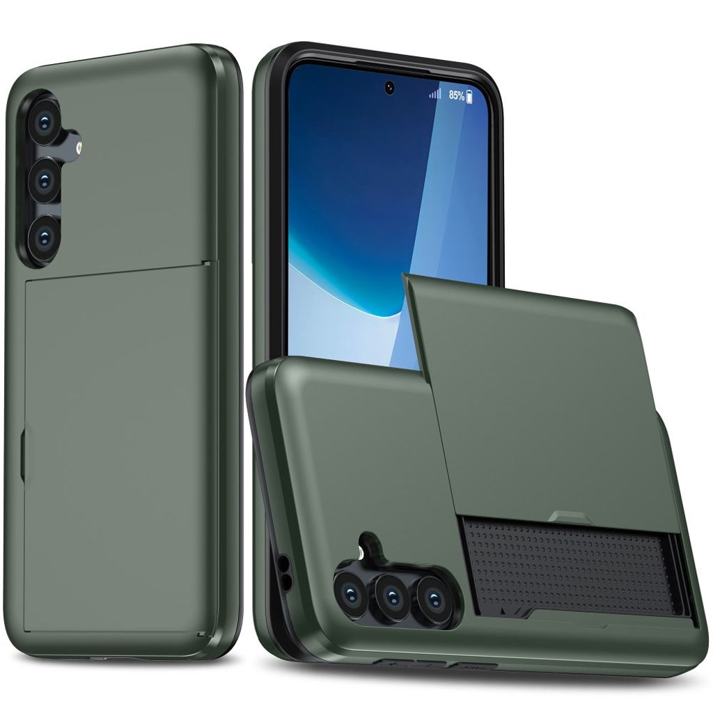 Samsung Galaxy S24 FE Case with Card Holder - Green