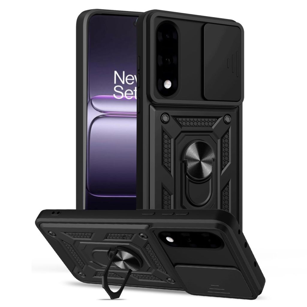 OnePlus Nord 5 5G skal with stativ – svart
