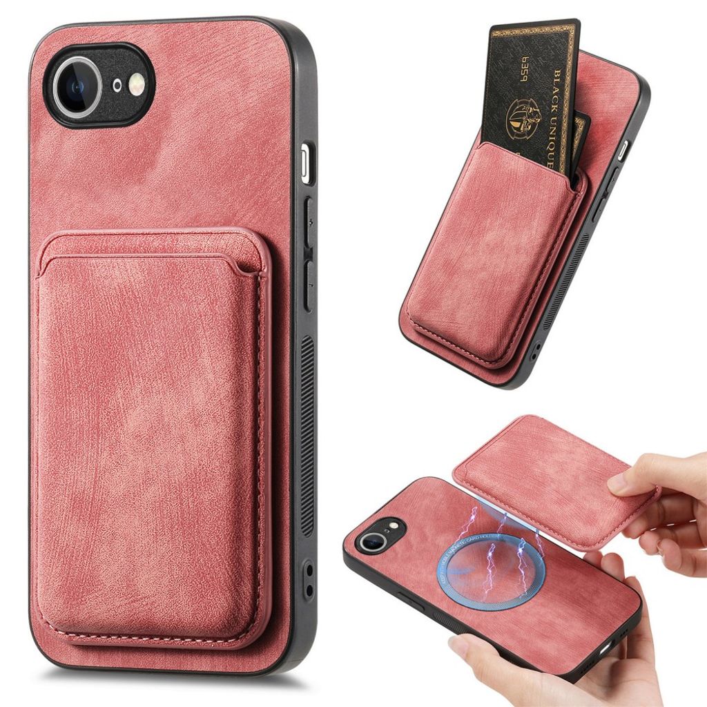 iPhone 17e/16e MagSafe Skal with Wallet - Pink