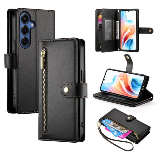 Samsung Galaxy S26 Plus Wallet Cover with Strap - Black