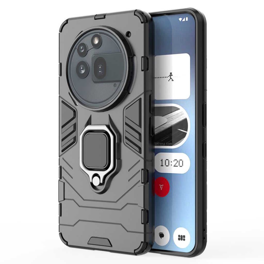 Nothing Phone (3a) Pro skal with Ring holder – svart