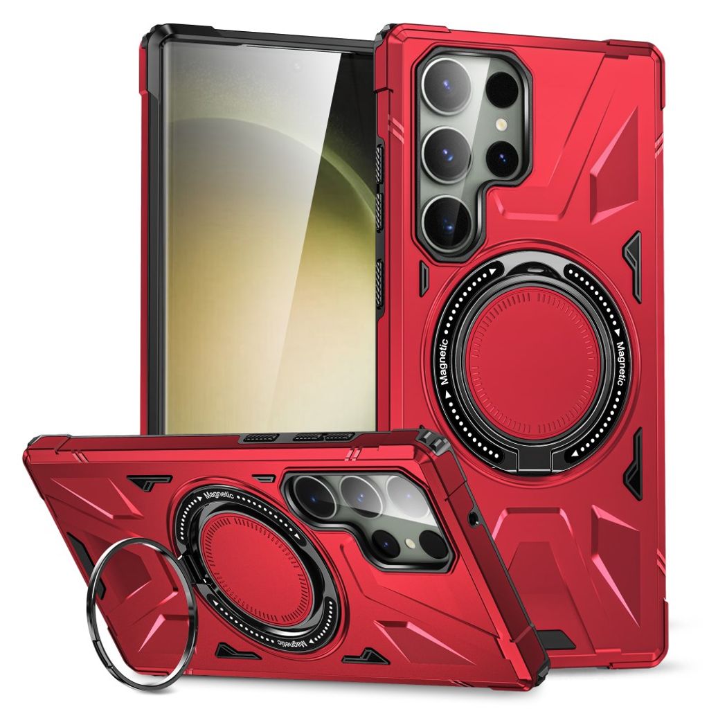 Samsung Galaxy S24 Ultra smartphone case with a stand - Red