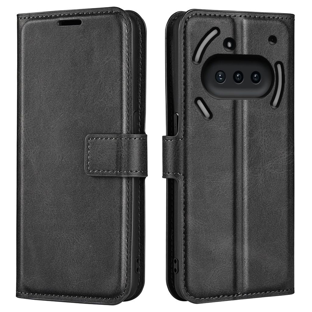Nothing Phone (3a) plånboksfodral with stativ – svart
