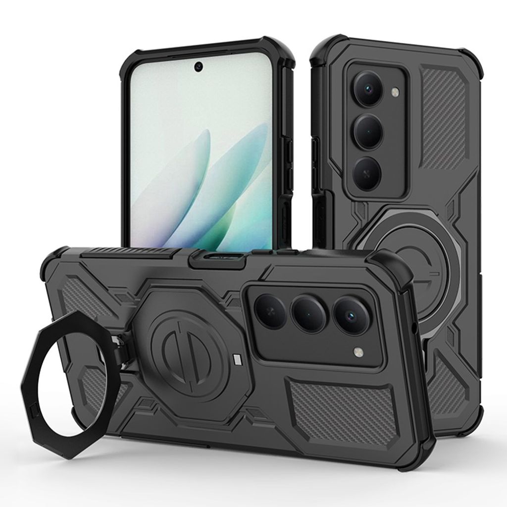 Xiaomi Redmi 15 5G skal with rotating stativ – svart